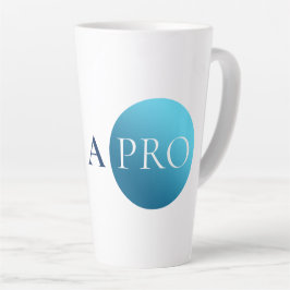 Taza De Café Latte I AM A PRO | Bold Minimalist Blue Circle Mug
