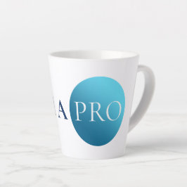 Taza De Café Latte I AM A PRO | Bold Minimalist Blue Circle Mug