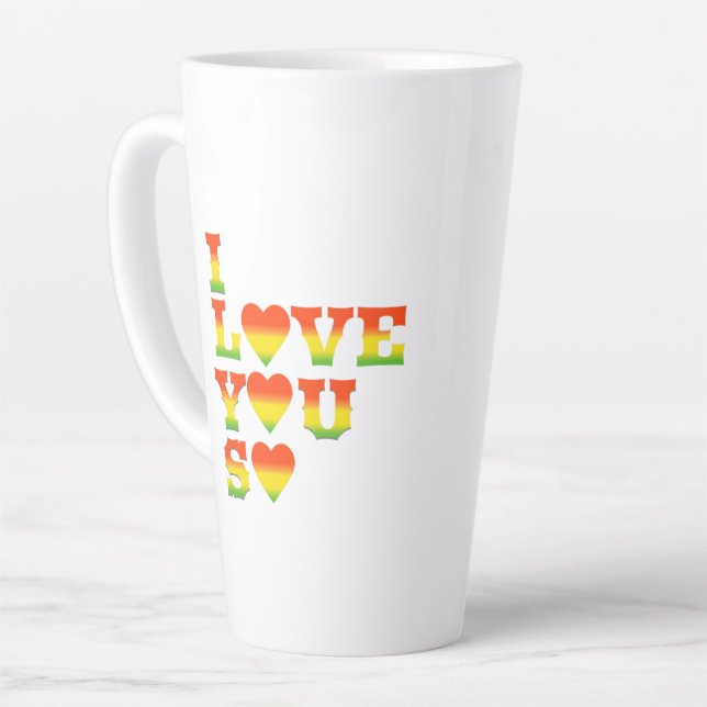 TAZA DE CAFÉ LATTE I FEEL LOVE FOR YOU (Ángulo izquierdo)