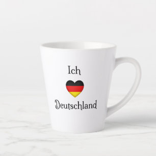 Taza De Café Latte "I heart Germany", viajante del mundo del orgullo 