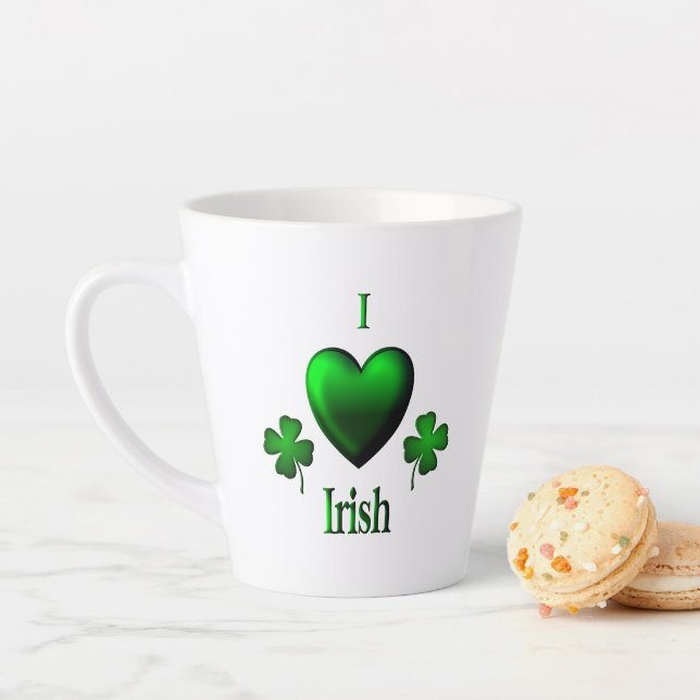 Taza De Café Latte I Heart Irish (In situ)