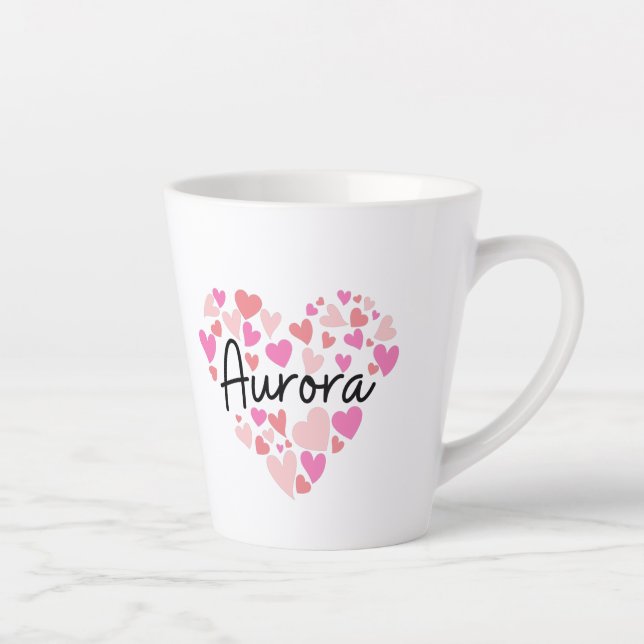 Taza De Café Latte I love Aurora (Derecha)