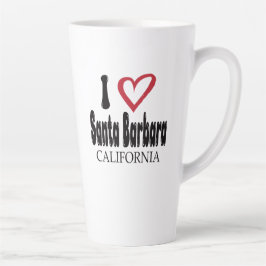 Taza De Café Latte I Love Santa Barbara California Souvenir Latte Mug