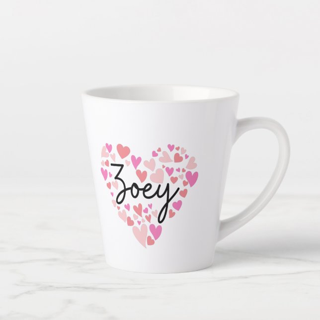 Taza De Café Latte I love Zoey (Derecha)