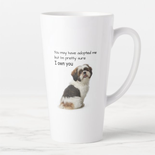 Taza De Café Latte I Own You Shih Tzu (Derecha)