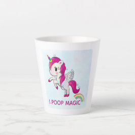 Taza De Café Latte I Poop Magic Funny Unicorn Dice