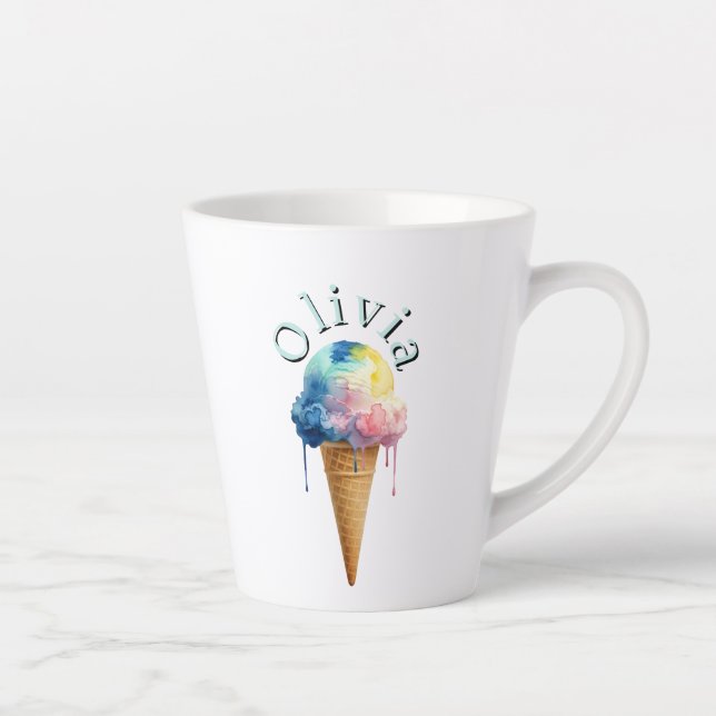 Taza De Café Latte Ice Cream (Derecha)
