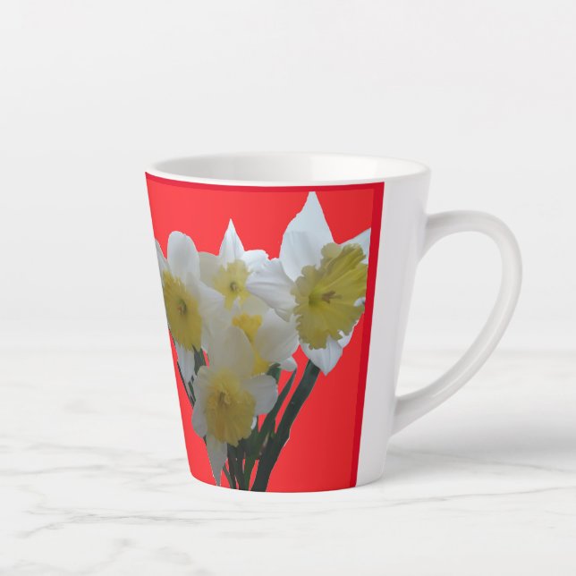 Taza De Café Latte Ice Follies Daffodils Design Latte Mug (Derecha)