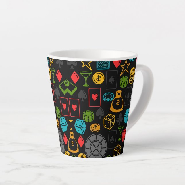 Taza De Café Latte Iconos del Casino (Ángulo derecho)