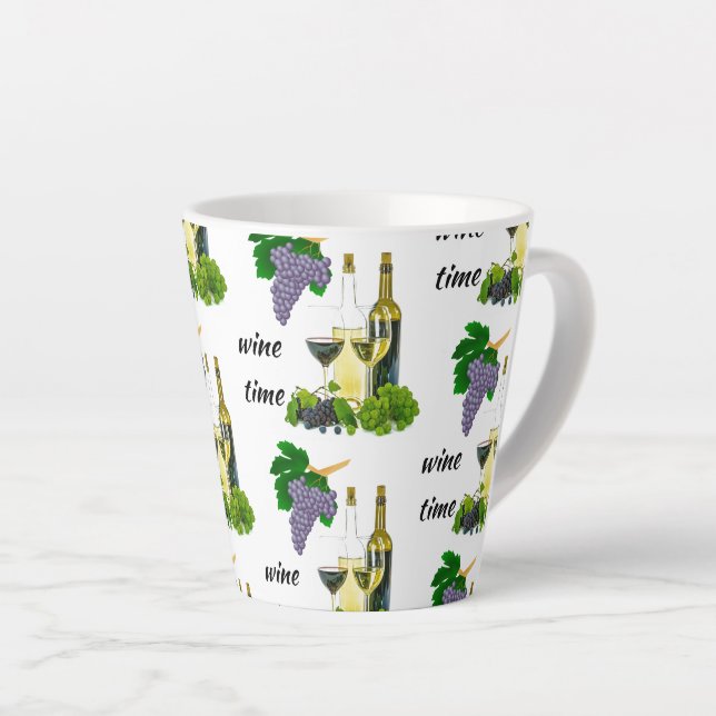 Taza De Café Latte Idea de regalo para los amantes del vino (Ángulo derecho)