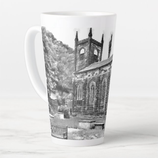 Taza De Café Latte Iglesia de Santa María, Luddenden (Ángulo izquierdo)