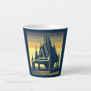 Taza De Café Latte Iglesia Futurista de SF 2