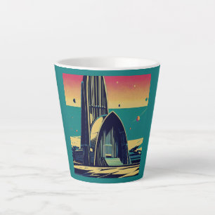 Taza De Café Latte Iglesia Futurista de SF 3