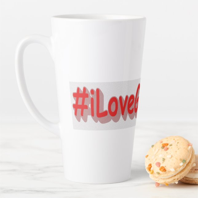 Taza De Café Latte "#iLoveGEORGIA " Diseño bonito. Comprar ahora (In situ)