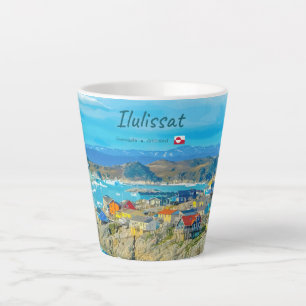 Taza De Café Latte Ilulissat, Groenlandia - Pueblo de Icebergs Pequeñ