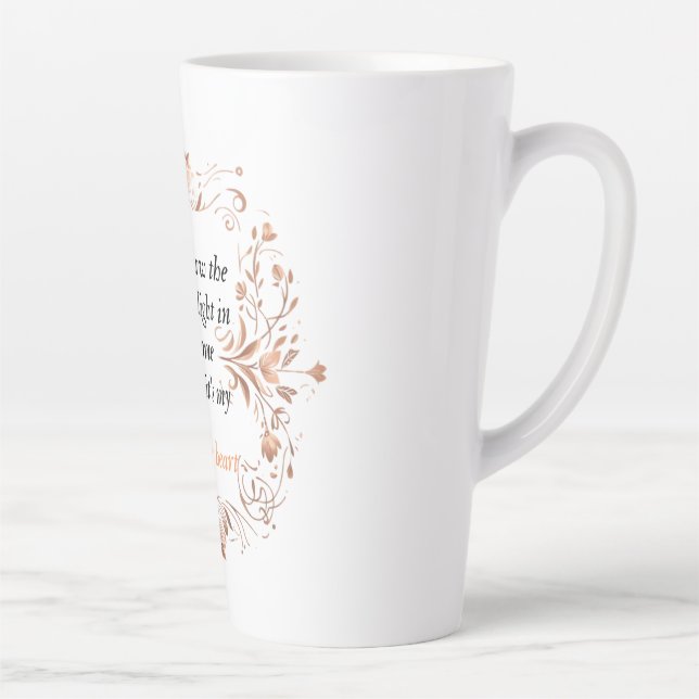 Taza De Café Latte Iluminación del corazón de la madre (Derecha)