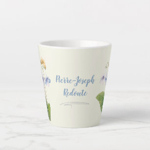 Taza De Café Latte Ilustracion botánico de mariposa floral vintage