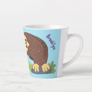 Taza De Café Latte Ilustracion curioso y gracioso de personalizado de