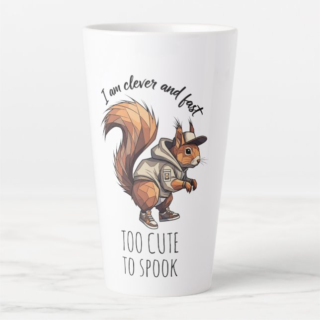 Taza De Café Latte Ilustracion Cute Squirrel | Café personalizable M (Anverso)