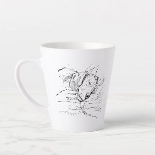 Taza De Café Latte Ilustración de amante de perros Beagle 