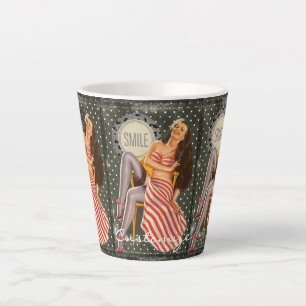Taza De Café Latte Ilustracion de anclaje retro vintage Thunder_Cove