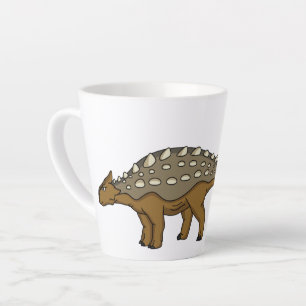 Taza De Café Latte Ilustracion de dinosaurios blindados de Ankylosaur