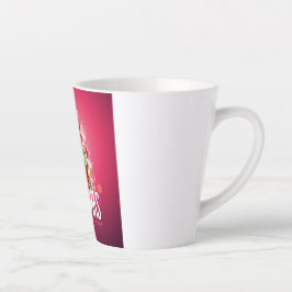 Taza De Café Latte Ilustracion de diseño gráfico de Navidades rojos m