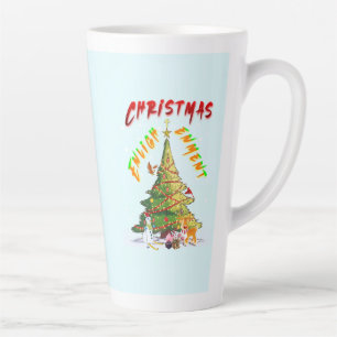 Taza De Café Latte Ilustración de navidades