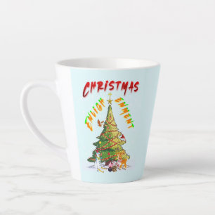 Taza De Café Latte Ilustración de navidades