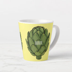 Taza De Café Latte Ilustracion de personalizado Artichoke