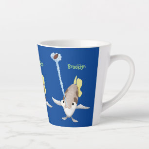 Taza De Café Latte Ilustracion de personalizado de Arquero Cutáneo