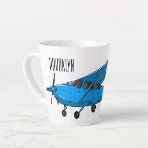Taza De Café Latte Ilustracion de personalizado de aviones