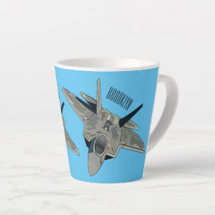 Taza De Café Latte Ilustracion de personalizado de aviones de combate