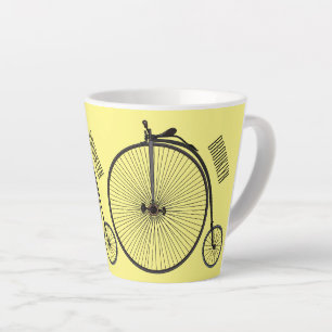 Taza De Café Latte Ilustracion de personalizado de bicicletas de alta
