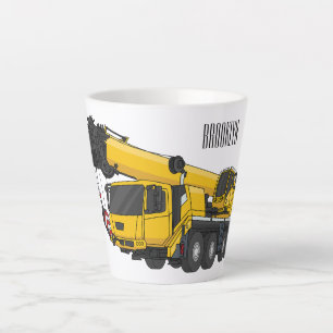 Taza De Café Latte Ilustracion de personalizado de camiones Crane