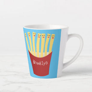 Taza De Café Latte Ilustracion de personalizado de comida rápida de p