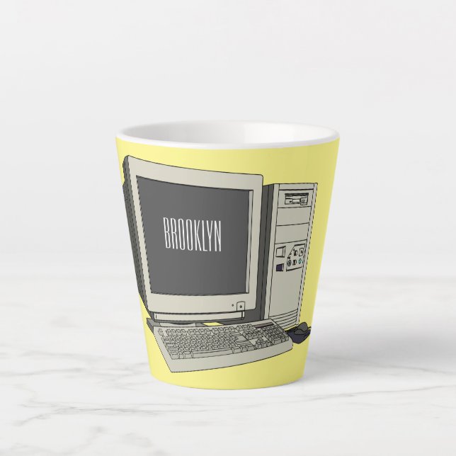 Taza De Café Latte Ilustracion de personalizado de equipos (Anverso)