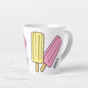 Taza De Café Latte Ilustracion de personalizado de hielo