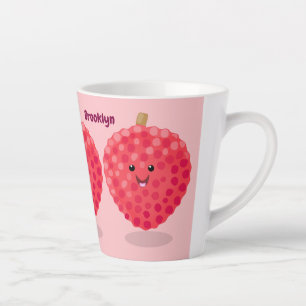 Taza De Café Latte Ilustracion de personalizado de linché rosado