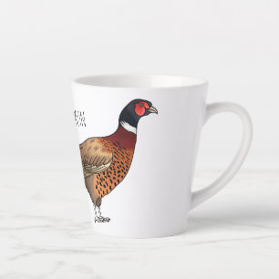 Taza De Café Latte Ilustracion de personalizado de pájaro de cuello a