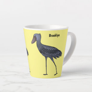 Taza De Café Latte Ilustracion de personalizado de pájaro Shoebill