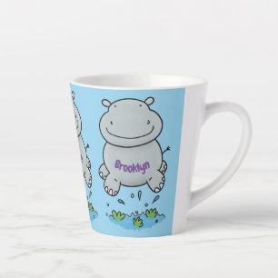 Taza De Café Latte Ilustracion de personalizado de puenteo agudo