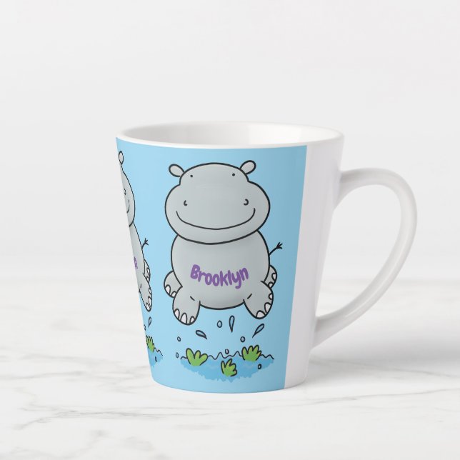 Taza De Café Latte Ilustracion de personalizado de puenteo agudo (Derecha)