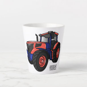 Taza De Café Latte Ilustracion de personalizado de tractores
