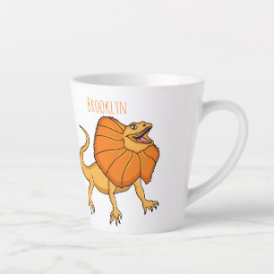 Taza De Café Latte ilustracion de personalizado naranja
