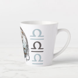 Taza De Café Latte Ilustración de símbolo de la libia en huelga