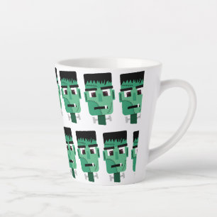 Taza De Café Latte Ilustración del Monstruo de Frankenstein