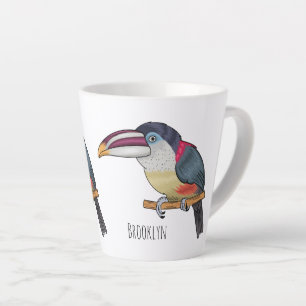 Taza De Café Latte Ilustracion del personalizado de aves de Curl cres