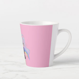Taza De Café Latte Ilustración Dibujada a Mano de Niña Feliz – Pequeñ