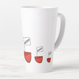 Taza De Café Latte Ilustracion Nautical Freedom Boat